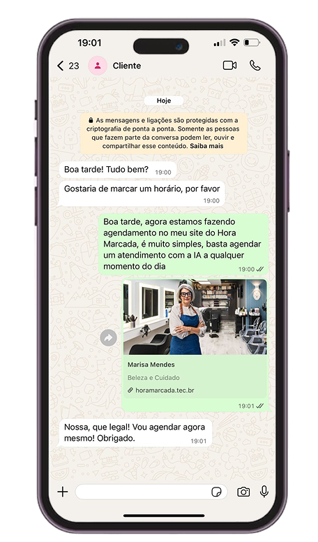 Etapa 2 - Cliente recebe o link